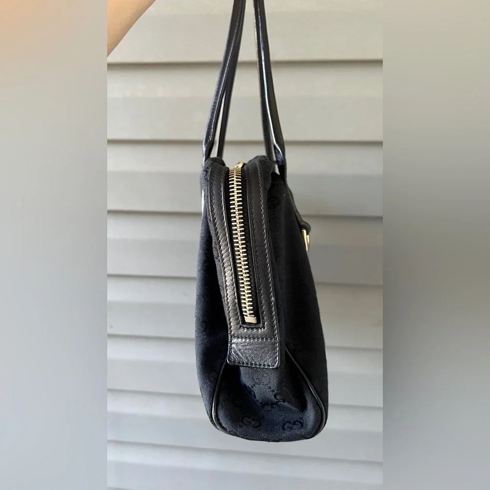 GUCCI Monogram Medium Britt Boston Black - Picture 5 of 13
